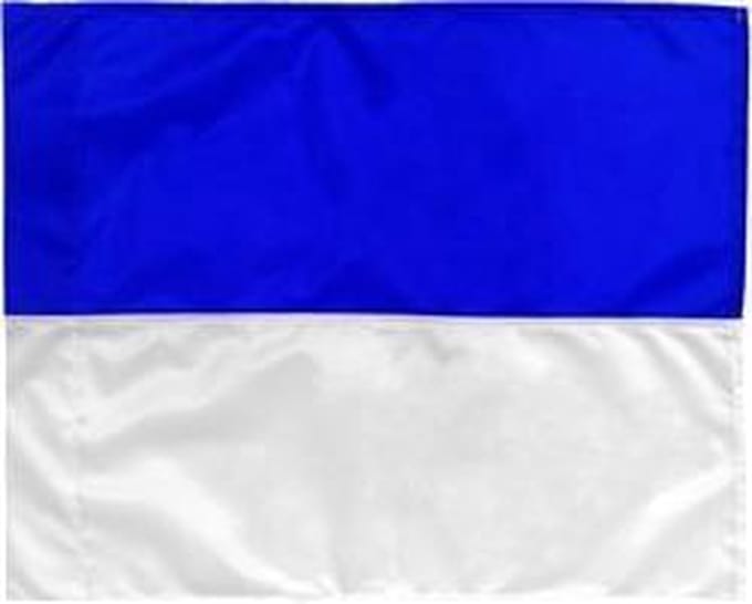 Piri Sport Cornervlag 30 Mm 46 X 40 Cm Blauw/wit