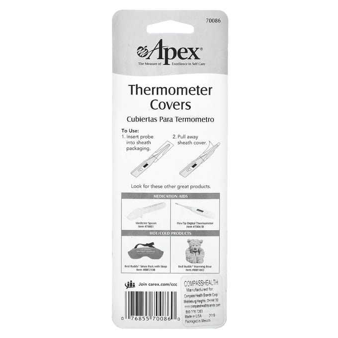 Thermometer Covers, Hygiene Disposable Covers 55 pcs white