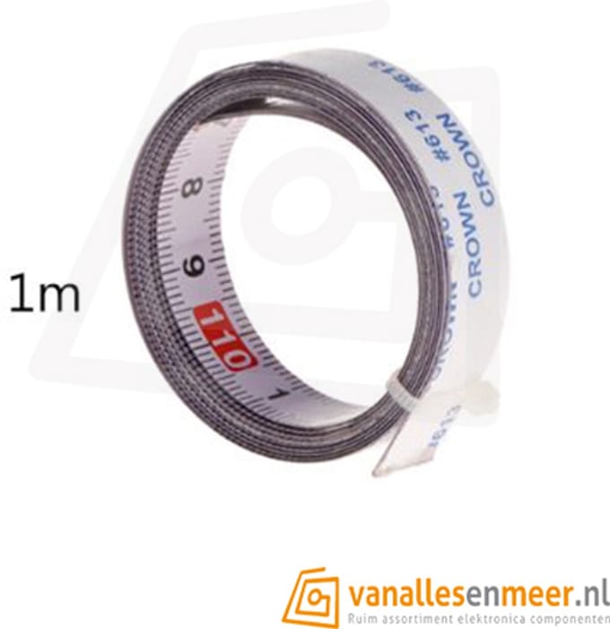 Plakmeetlint 1m links naar rechts