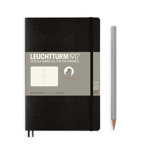 Leuchtturm1917 B6+ Paperback Notitieboek met zachte kaft dotted Black - Notebook - 4004117538575