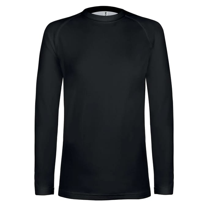 PROACT® Thermo-t-shirt Lange Mouwen PA005 - Black - XXL