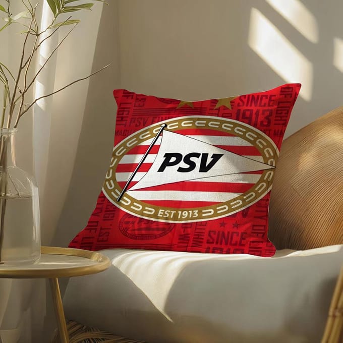 Psve-Eindhoven Kussensloop Kussensloop, Dubbelzijdig Bedrukt, Bankkussen, Slaapkamer Hoofdeinde Short plush 30*30(CM)-1Pcs