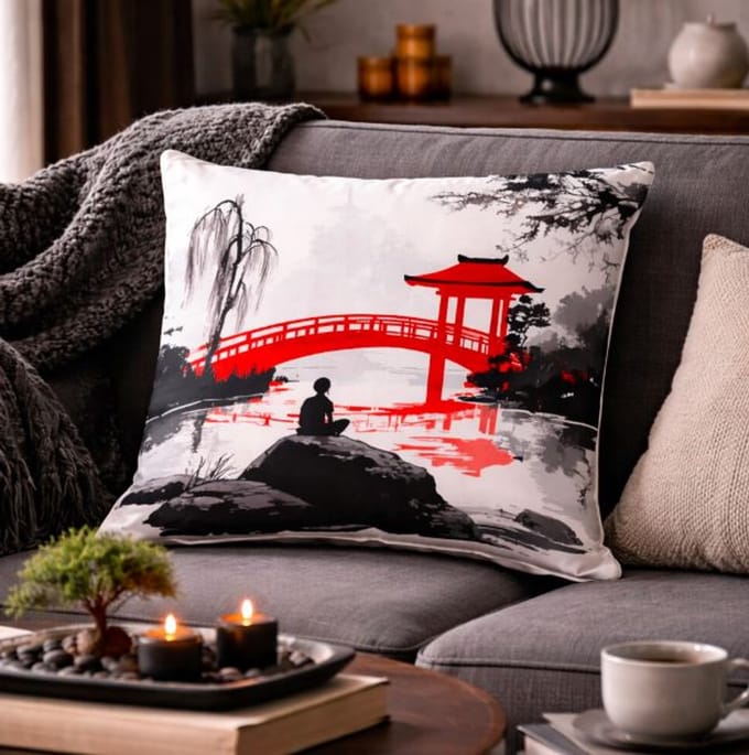 Japanese Serenity Collection Kussenhoes - 45x45 cm