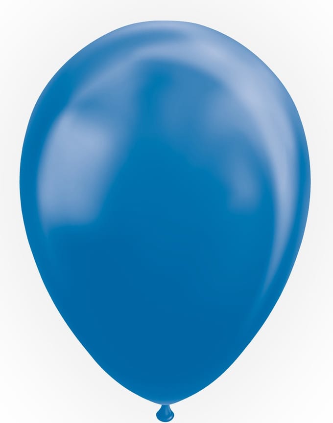 100 Balloons 12″ metallic blauw - Thema Feest Party Ballon