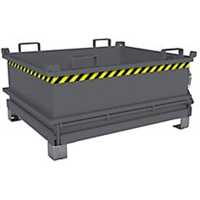 Bauer Mini-klapbodemcontainer MSB 400 - 1200 x 1000 x 625 mm - muisgrijs RAL 7005