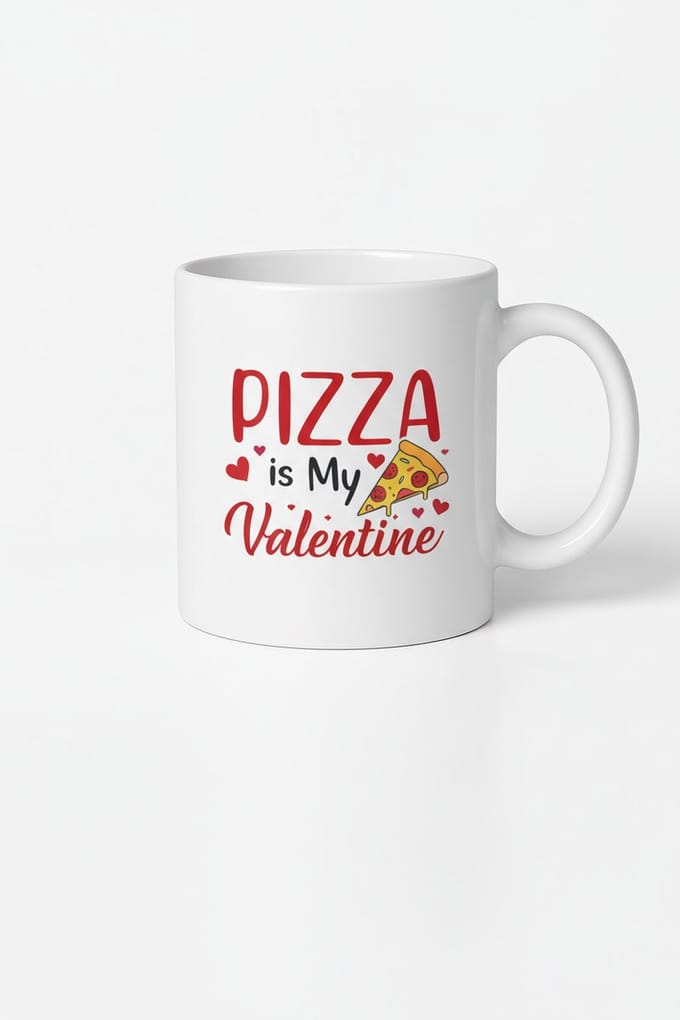 Mok 'Pizza is My Valentine' - Grappig Valentijn Cadeau voor Pizza Liefhebbers