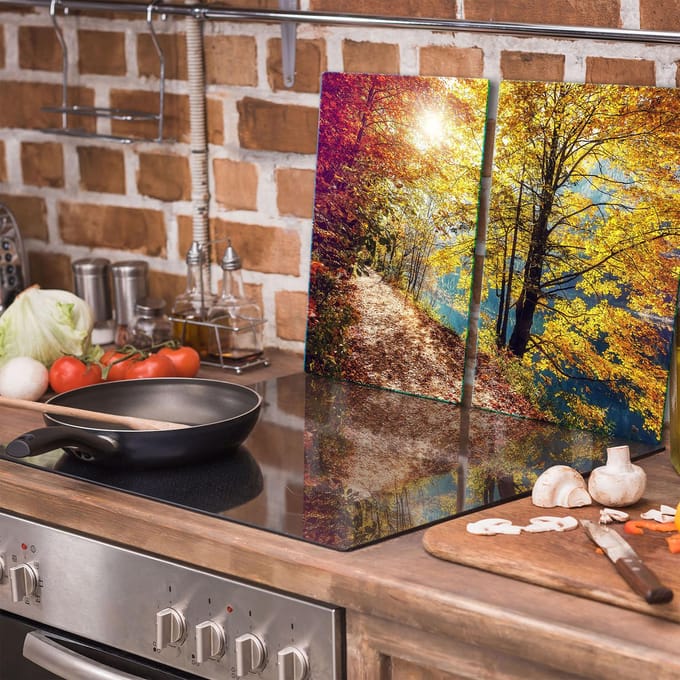 TMK ArtDeko - Snijplank - Glas - 2x 30x52 cm - Beschermplaat
