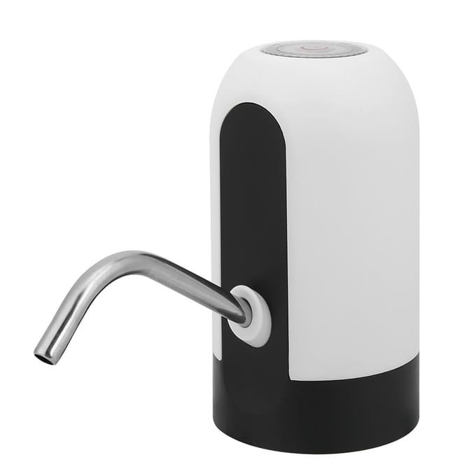 Draagbare LED-lamp Fleswaterpomp USB Oplaadbare Dispenser voor Thuis Kantoor (Wit) White black