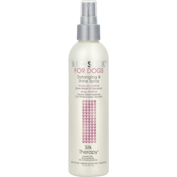 Biosilk, Silk Therapy, Ontwarrende en Glansspray voor Honden, 8 fl oz (237 ml) white
