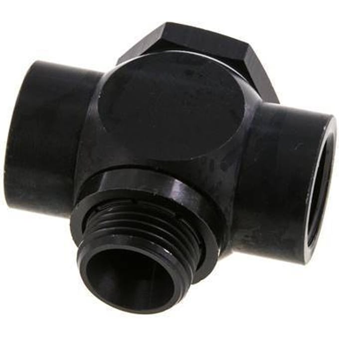 G1/2" Aluminium Tee Banjo Fitting met Binnen- en Buitendraad met O-ring [5 stuks].
