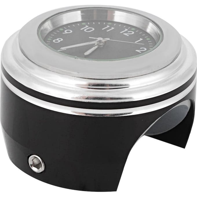 Modification Moto Support Guidon Montre à Quartz Étanche Accessoires White with Black Dial gray