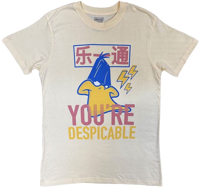 Looney Tunes - You're Despicable Japanese Heren Tshirt - S - Creme