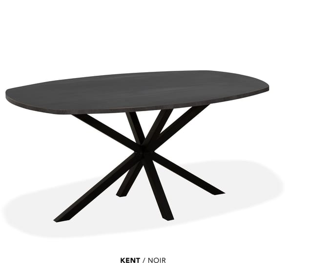 Maxfurn - Eettafel deens ovaal | Zeer krasvast | Kleur: Noir | Afm. 190x102cm