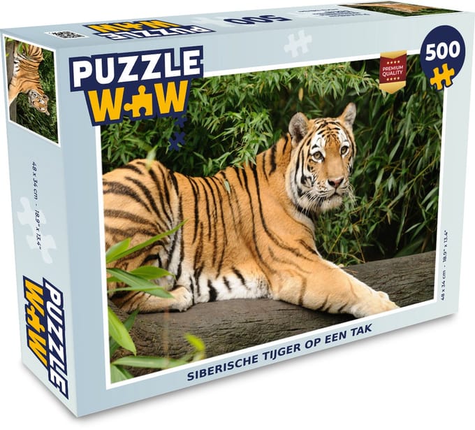 Puzzel Tijger - Boom - Bladeren - Legpuzzel - Puzzel 500 stukjes