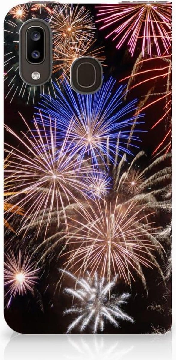 Samsung Galaxy A30 Hippe Standcase Vuurwerk