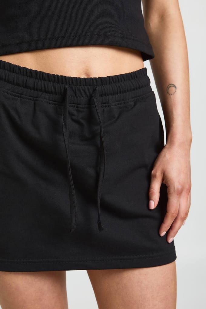 boohoo Dames Petite Skort Met Verstelbare Taille | Black | Maat: 6