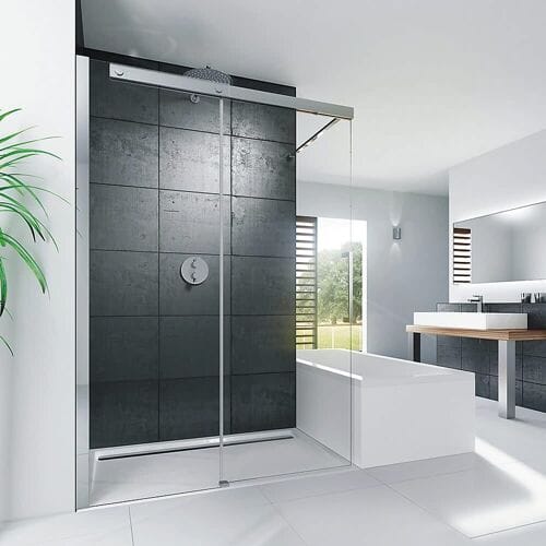 HSK Walk In K2P sliding door 2-piece, 160 cm, stop left