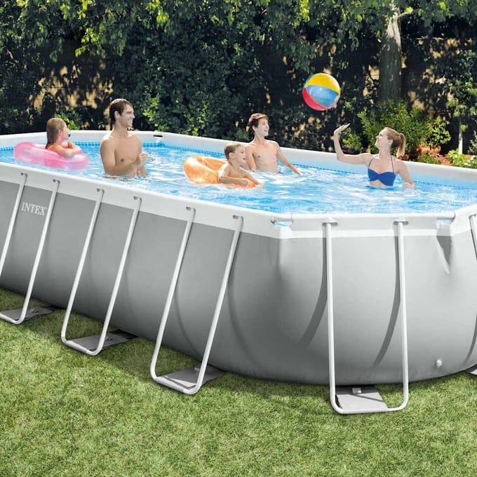 Intex Prism Frame Ovaal Opzetzwembad Set - 610 x 305 x 122 cm met filterpomp