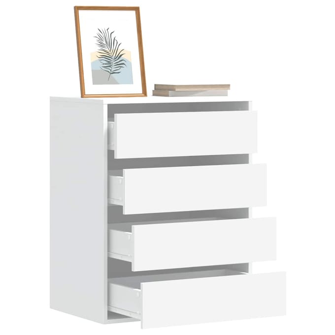 vidaXL Ladekast 60x41x76 cm bewerkt hout wit