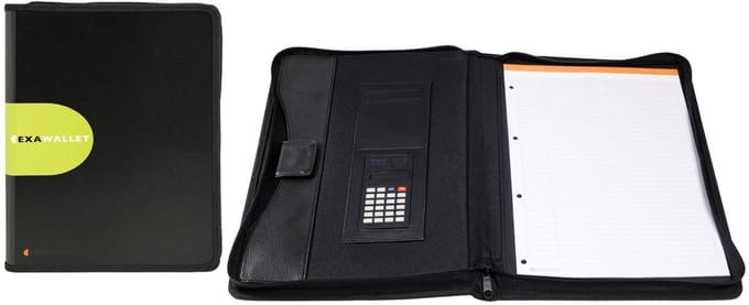 Exacompta Exactive® Exawallet vergadermap met rekenmachine - Zwart - 55534E