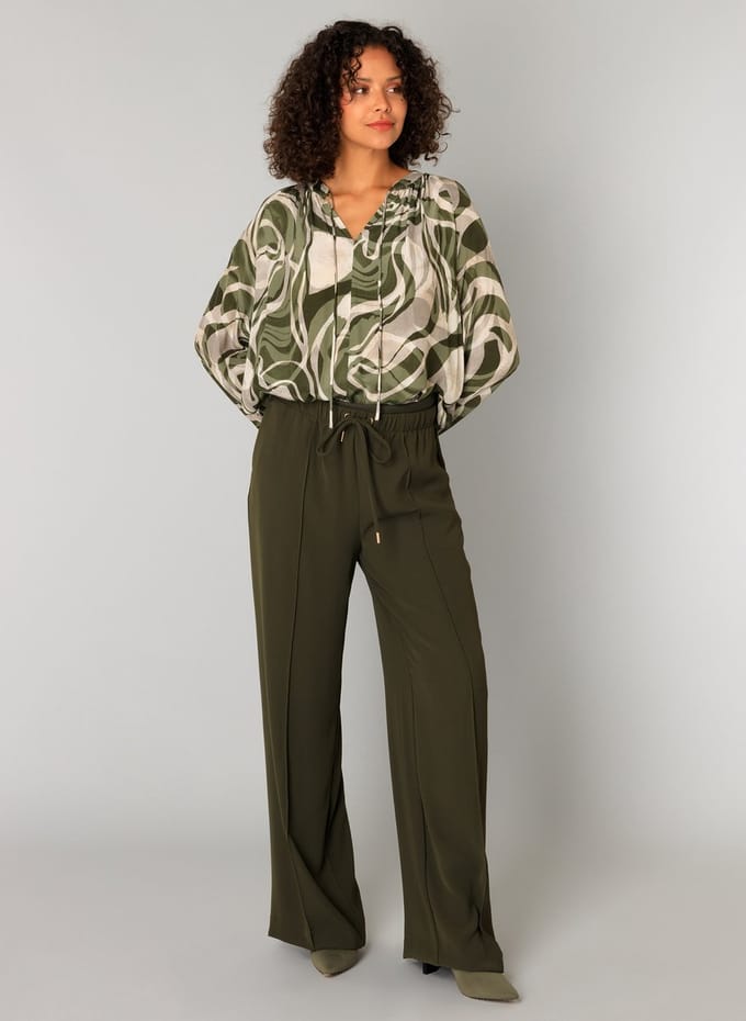 YEST Cassia Bottoms - Army Green - maat W42 / L32