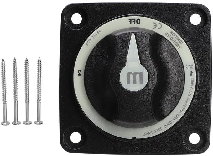 300A Accu Selector Schakelaar - Robuuste 3-positie Scheidingsschakelaar voor RV, Boot en Marine Toepassingen