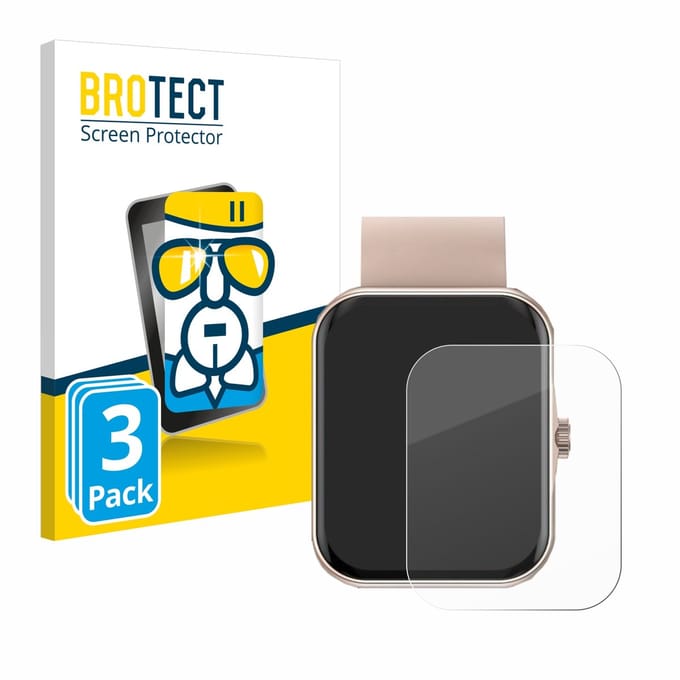 Screenprotector 3 Stuks voor Mutoy Smartwatch 1.83" Beschermglas transparant