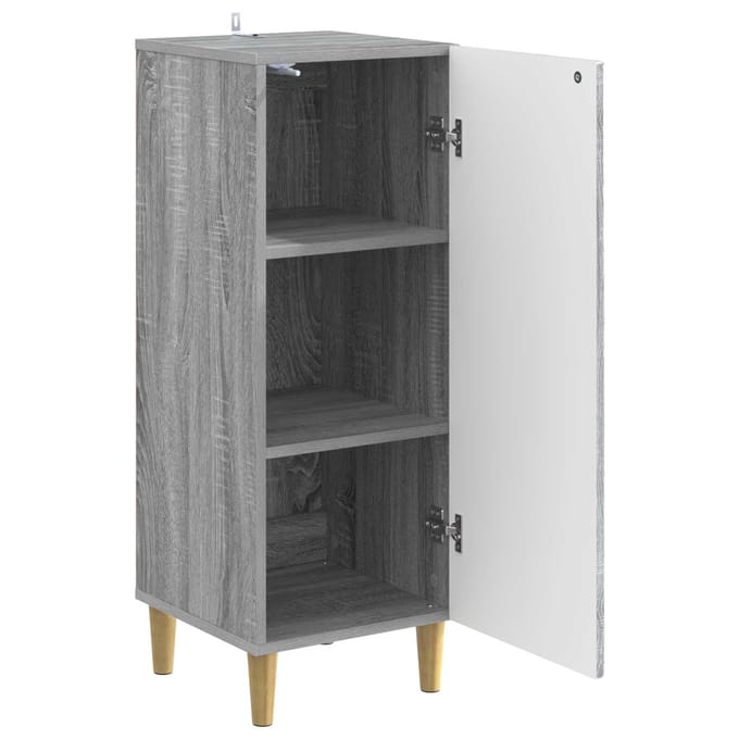 vidaXL - Dressoir - Grijs - Sonoma - 33 - x - 34,5 - x - 90 - cm - Bewerkt - hout