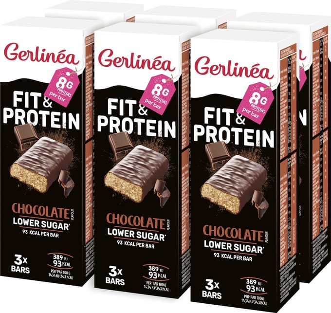 Gerlinea Fit&Protein - Eiwitrepen - Chocolade 6 x 81 g