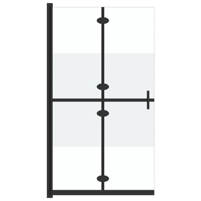 vidaXL - Inloopdouchewand - inklapbaar - 90x190 - cm - ESG-glas - halfmat