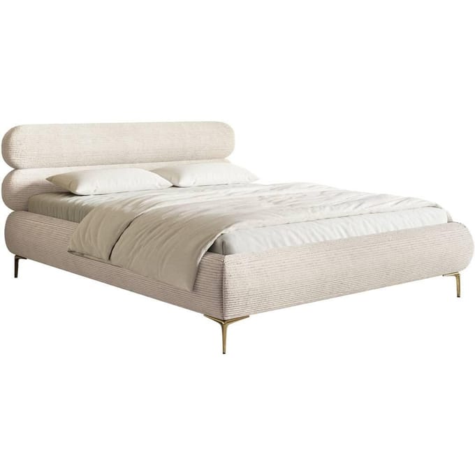 Bedframe Comella 140 x 200 cm ribstof | NADUVI Collection