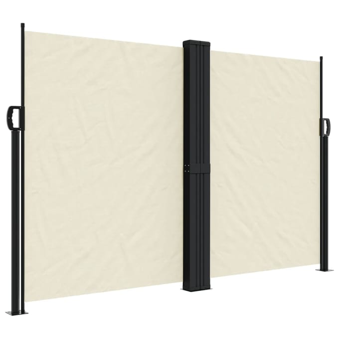 vidaXL - Windscherm - uittrekbaar - 160x1000 - cm - crèmekleurig