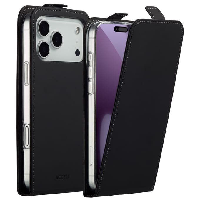 Accezz Hoesje - Geschikt voor Apple iPhone 17 Pro Max - Flipcase - Zwart
