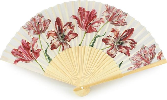 Lanzfeld - Waaier - Handwaaier - Bamboe - Tulpen - Merian