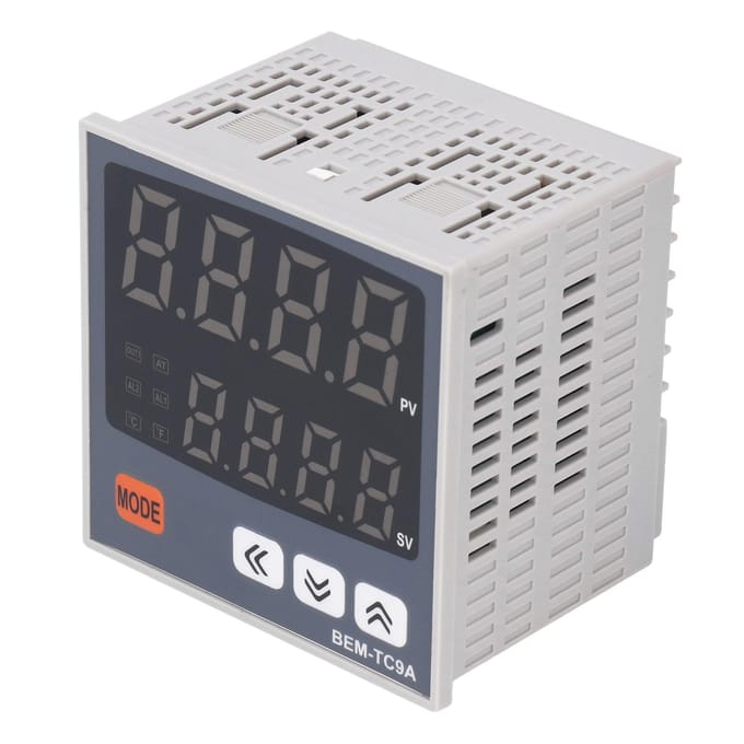 Contrôleur de température PID double sortie 96x96mm Thermostat intelligent numérique 100 ?240 VCA black