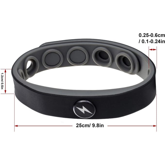 Bracelet antistatique en silicone sans fil, réglable, pour le sport bleu
