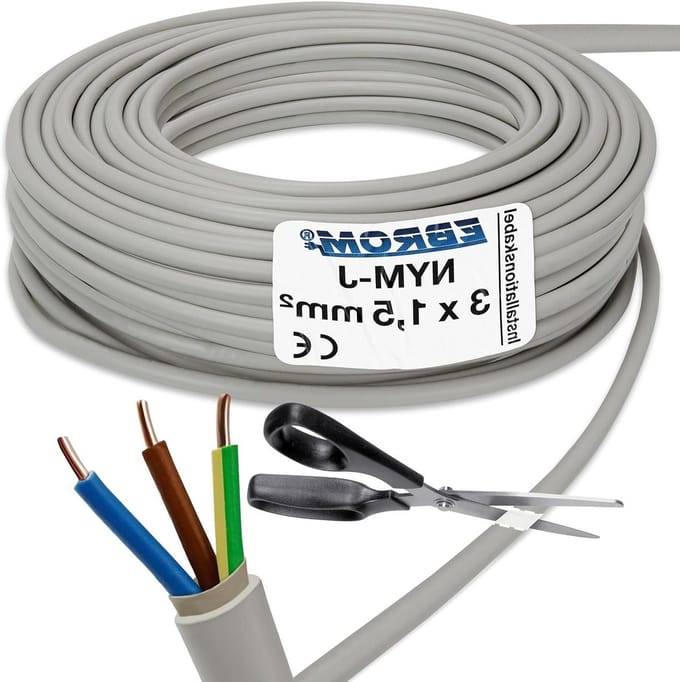 Installatiekabel - Mantelkabel - Vaste Installatie - Per Meter Bestelbaar - 3x15 mm2 - Grijs