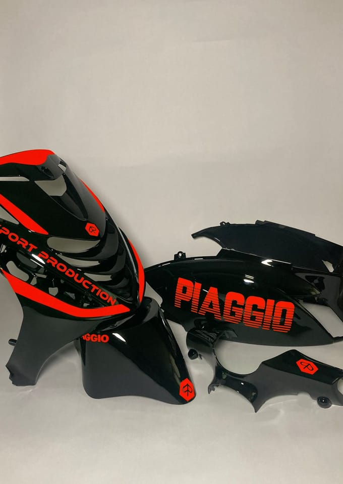 Piaggio Zip Stickerset - Piaggio - Fluor Orange