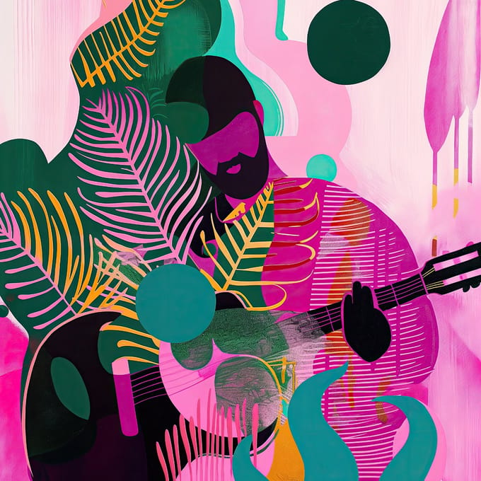 ABSTRACT GUITAR: plexiglas 60x80cm