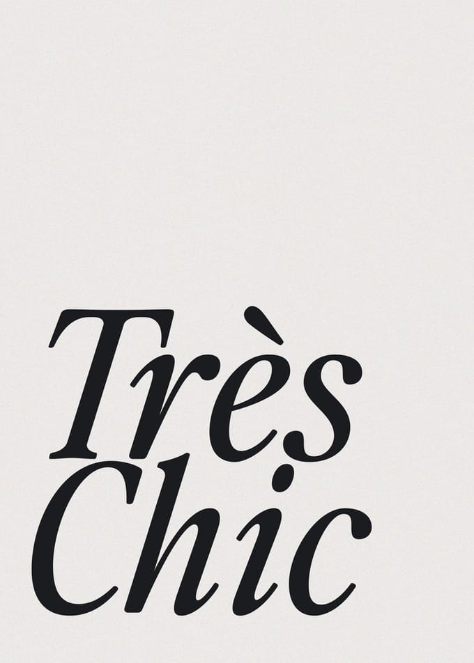 Très Chic Poster - 50x70 cm