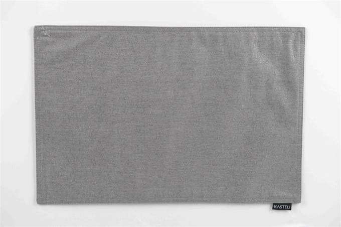 Rasteli - Placemat - polyester; katoen - grijs - B45 x L30 cm - 2 stuks