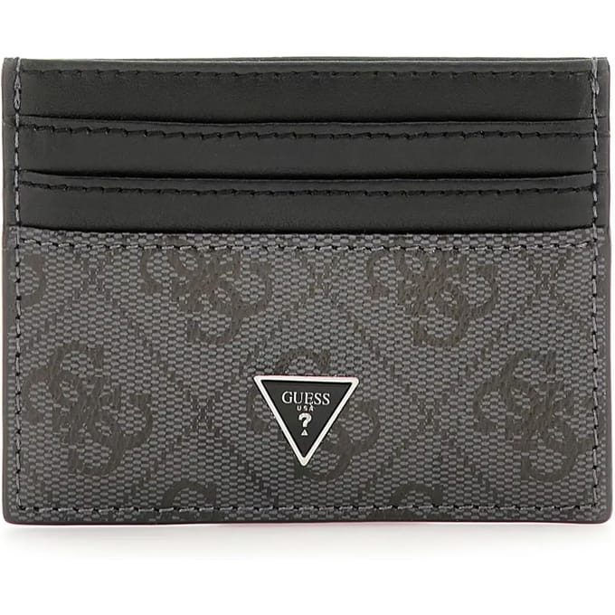 GUESS Leren Kaarthouder Mito Card Case Black Zwart