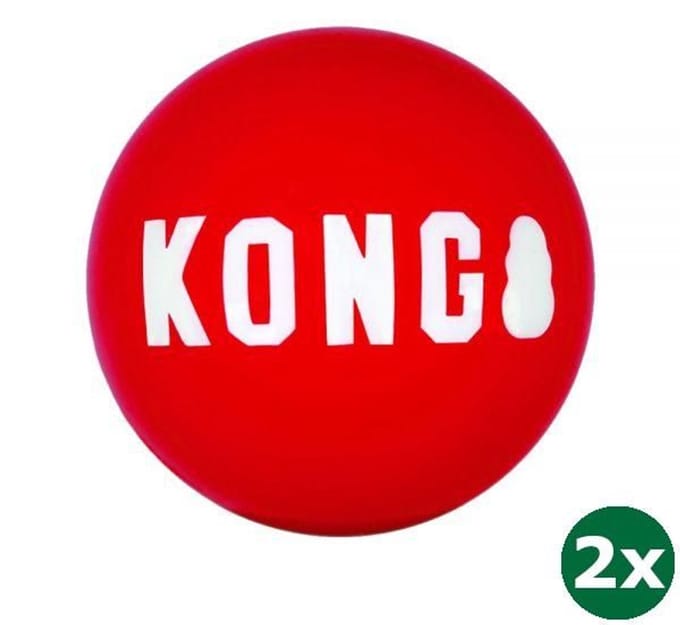 Kong signature balls 2x Medium 6,5 cm 2 st