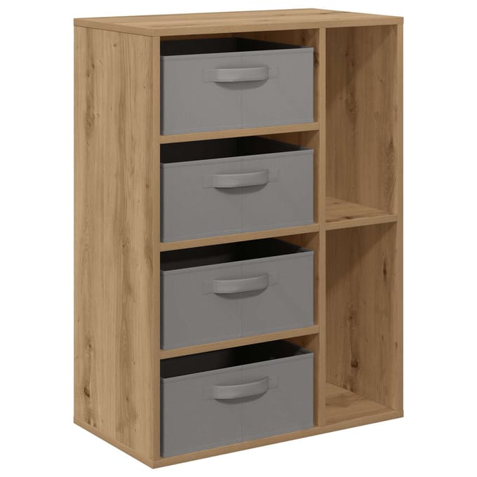 vidaXL - Dressoir - Artisanaal - eiken - 60 - x - 33,5 - x - 84 - cm
