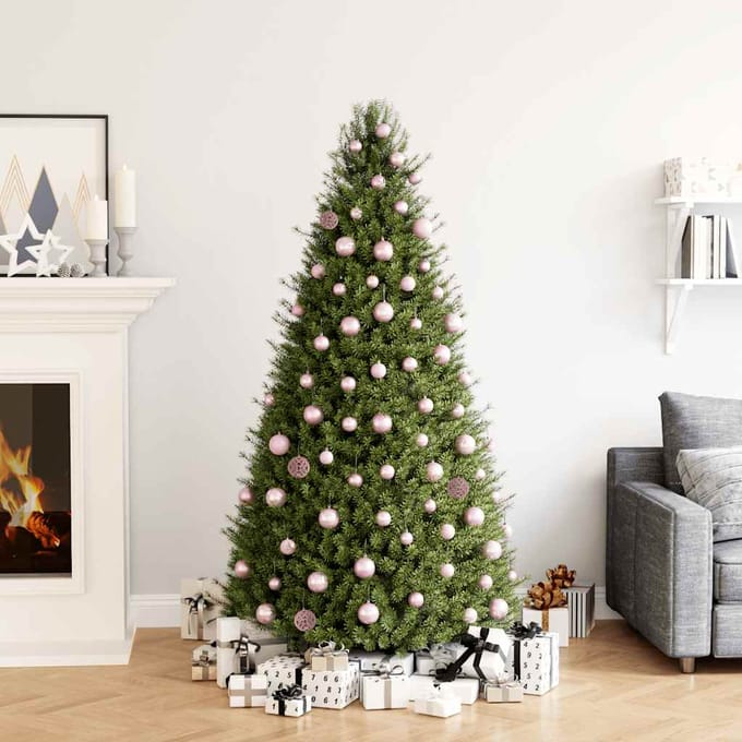vidaXL - 100-delige - Kerstballenset - roze