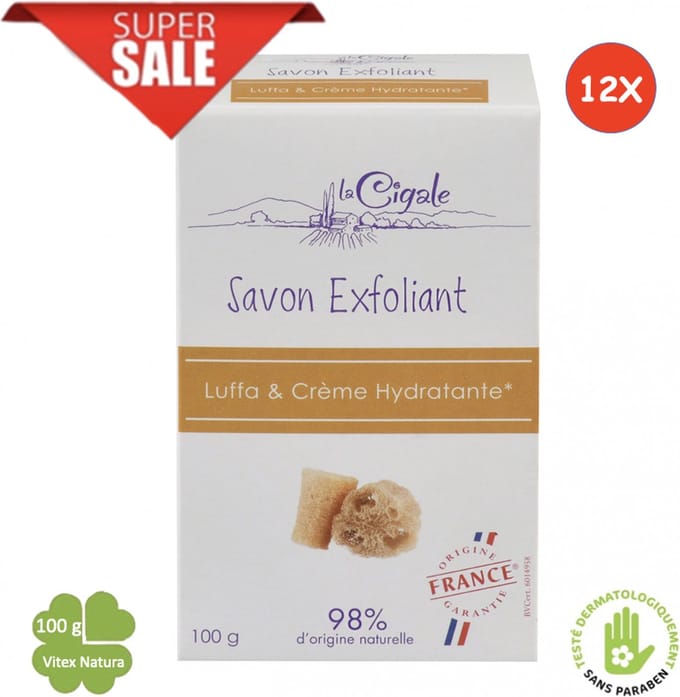 Exfoliërende Zeep & Hydraterende Crème 12x100g | Stimuleert de celvernieuwing | La Cigale