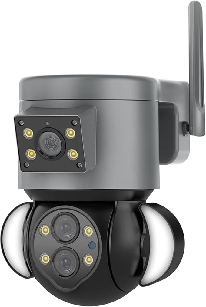 Beveiligingscamera Buiten - Dome Camera - Huis Bewaken - Menselijke Detectie - 4MP 10X Zoom - Wit