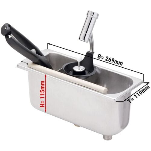 GGM Gastro Eisportioniererdusche mit Portioniererdusche & integr. Wasserstrahl-Regler Zilver