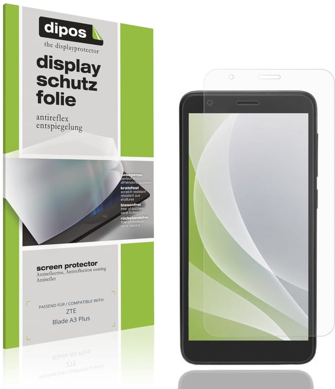 dipos – 4x Matte Beschermfolie geschikt voor ZTE Blade A3 Plus | Krasbestendige & antireflecterende Screenprotector Ultra-Thin