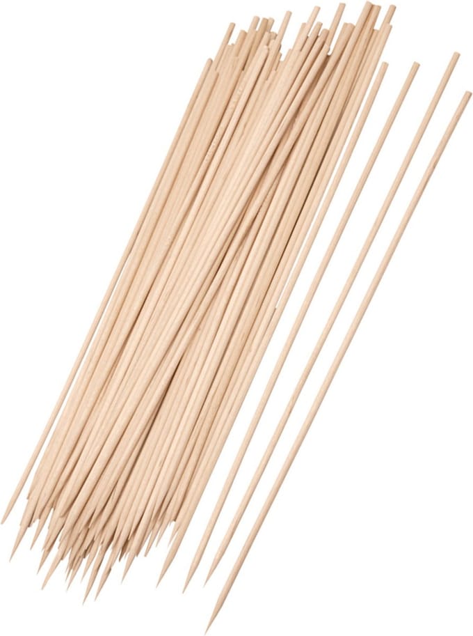 Elite 200x Bamboe houten sate prikkers/spiezen - bbq sticks - 25 cm